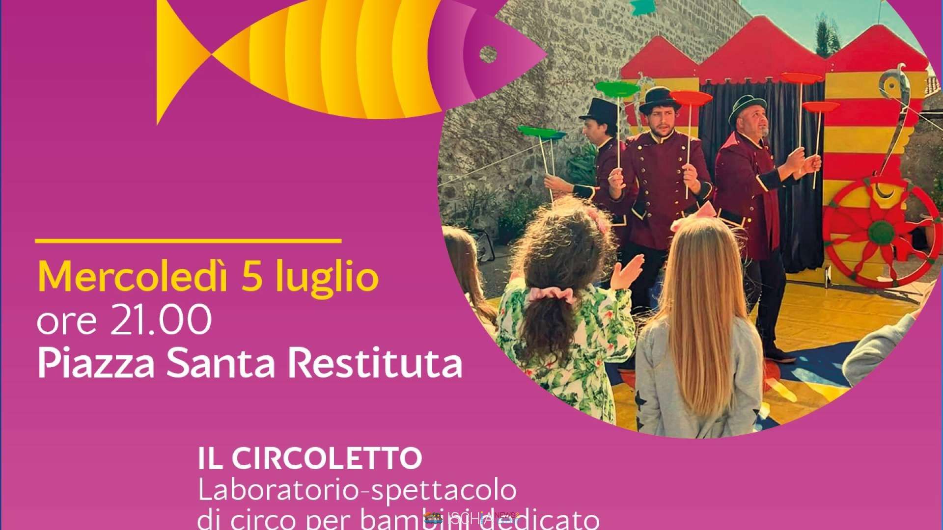 Notícias e eventos de Ischia – Lacco Ameno nas notas de Azul ⴰⵣⵓⵍ, a banda napolitana em concerto na Piazzetta Pontile