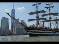 Marina Militare - Nave Vespucci salpa da New York e fa rotta verso il continente europeo